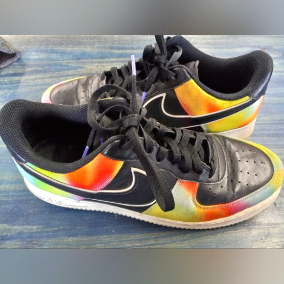 Nike Other - Nike air force 1 low,tie-dye,black.good used condition.